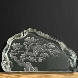 Vintage Wintrade Crystal Sculpture Chinese Bonsai